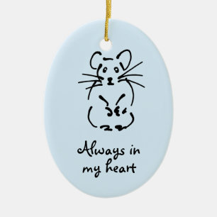 Hamster-Gedenkschmuck Keramik Ornament