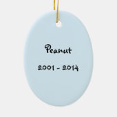 Hamster-Gedenkschmuck Keramik Ornament (Hinten)