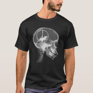 Hamster-Gehirn-lustiger x-Strahln-Schädel-T - T-Shirt