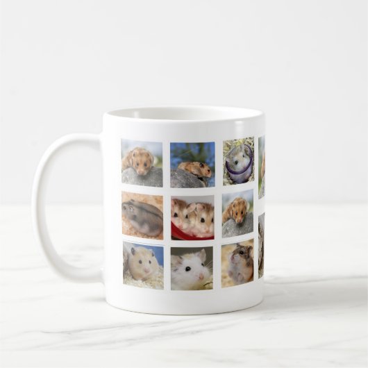 Hamster-/Gerbil-Collagen-Foto-Tasse (rund) Kaffeetasse (Links)
