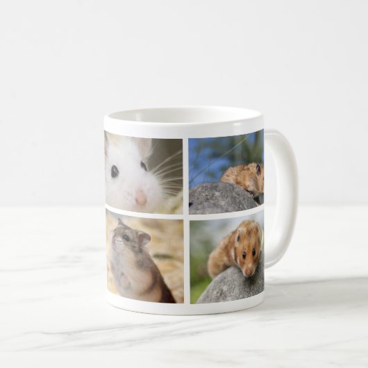 Hamster-/Gerbil-Foto-Collagen-Tasse Kaffeetasse (VorderseiteRechts)