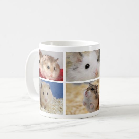 Hamster-/Gerbil-Foto-Collagen-Tasse Kaffeetasse (Vorderseite Links)