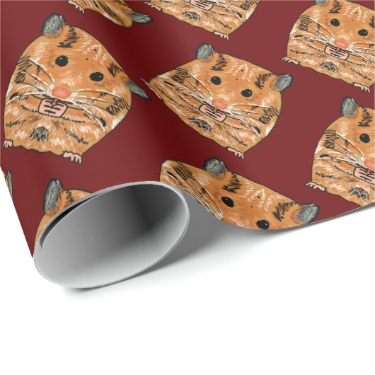 Hamster Geschenkpapier (Rolleneckpunkt)