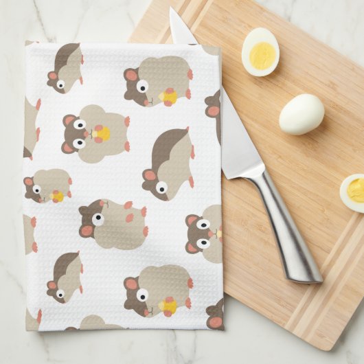 Hamster Geschirrtuch (Viertel Falte)