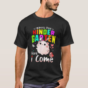 Hamster Girl Back to School Kindergarten T-Shirt