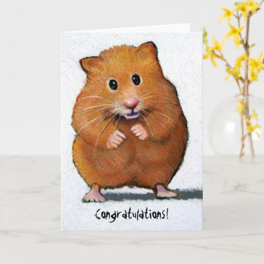 HAMSTER Gratulationen! Karte (Gelbe Blume)
