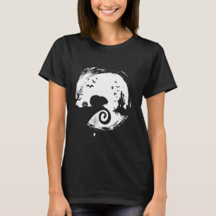 Hamster Halloween Kostüm Moon Silhouette Creepy H T-Shirt