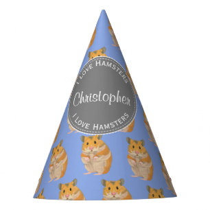 Hamster-Hamster-Muster Liebe des Blaus I Partyhütchen