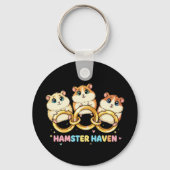 Hamster Haven Cute Ring Design Schlüsselanhänger (Vorderseite)