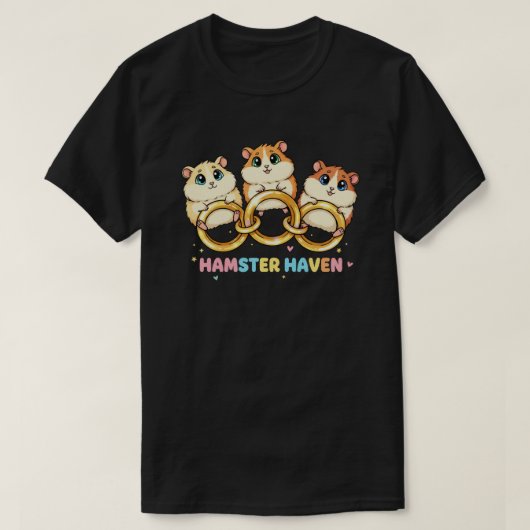 Hamster Haven Cute Ring Design T-Shirt (Design vorne)