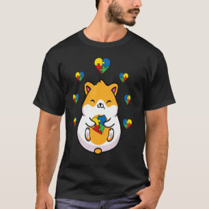 Hamster Heart Puzzle Piece Autismus Awareness Boys T-Shirt