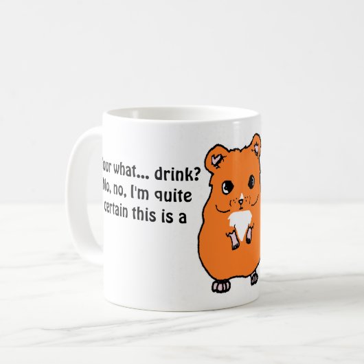 Hamster-heiße Wanne-Tasse Kaffeetasse (Vorderseite Links)