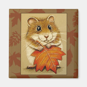 Hamster & Herbstleaf - Magnet