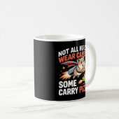 Hamster Hero mit Pizza Jetpack - Funny Cartoon Kaffeetasse (VorderseiteRechts)