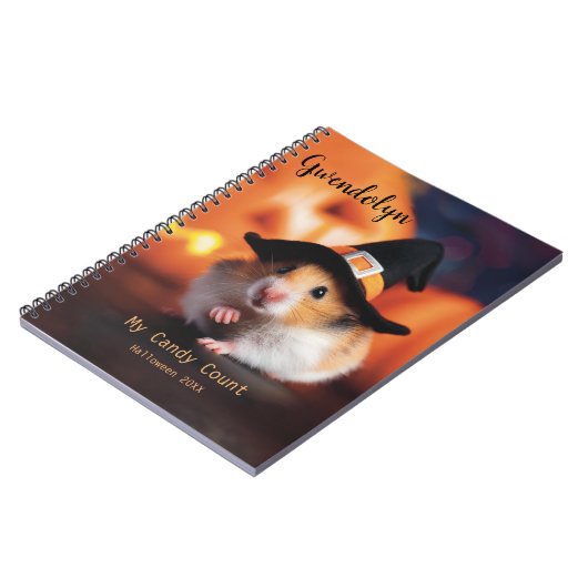 Hamster Hexenmeister Halloween Candy Notizblock (Linke Seite)