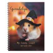 Hamster Hexenmeister Halloween Candy Notizblock (Vorderseite)