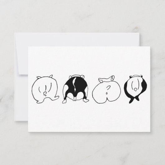 Hamster-Hintern Dankeskarte (Vorderseite)