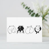 Hamster-Hintern Dankeskarte (Stehend Vorderseite)