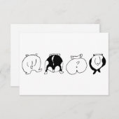 Hamster-Hintern Dankeskarte (Vorne/Hinten)