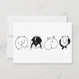 Hamster-Hintern Dankeskarte