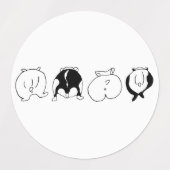 Hamster-Hintern Etiketten (Design 1)