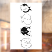 Hamster-Hintern Fensteraufkleber (Blatt 2)