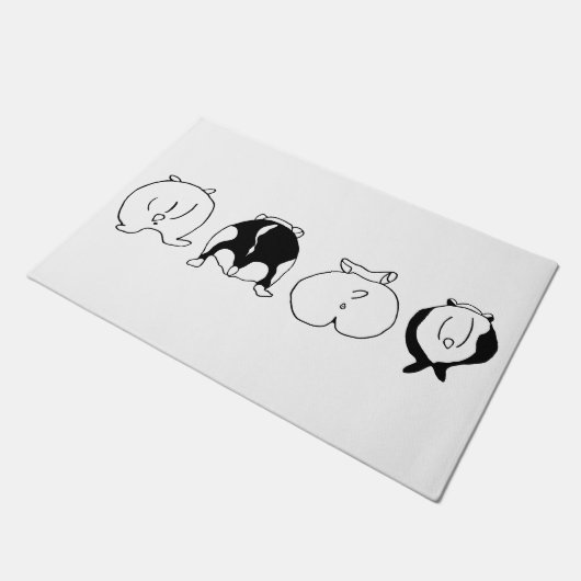 Hamster-Hintern Fußmatte (Schrägansicht)