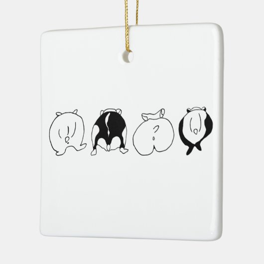 Hamster-Hintern Keramikornament (Links)