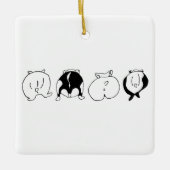 Hamster-Hintern Keramikornament (Vorderseite)