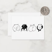 Hamster-Hintern Mitteilungskarte (Vorderseite/Rückseite Beispiel)