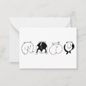 Hamster-Hintern Mitteilungskarte (Vorderseite)