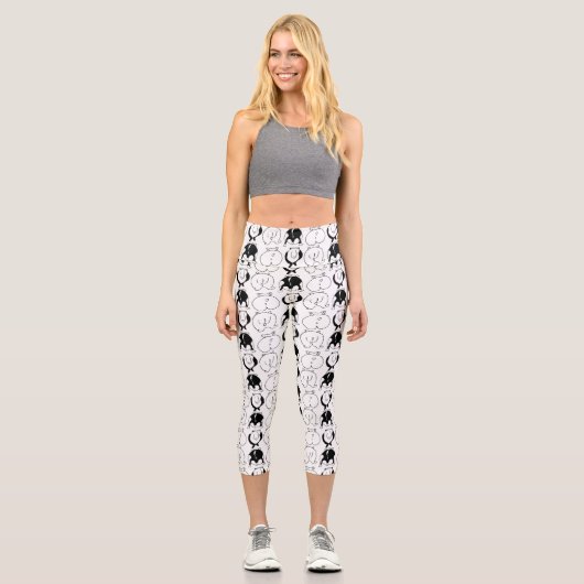 Hamster Hintern Pattern Capri Leggings (Vorderseite)