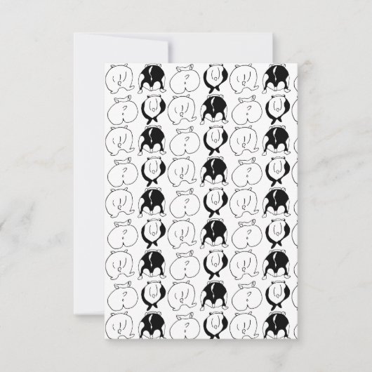 Hamster Hintern Pattern Dankeskarte (Vorderseite)