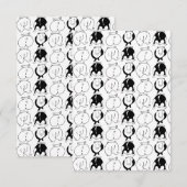 Hamster Hintern Pattern Dankeskarte (Vorne/Hinten)