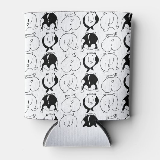 Hamster Hintern Pattern Dosenkühler (Vorderseite)