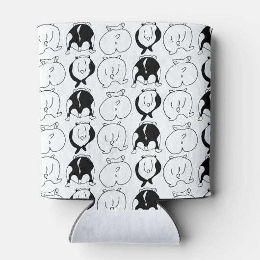 Hamster Hintern Pattern Dosenkühler (Rückseite)