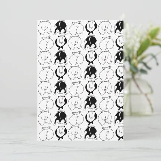 Hamster Hintern Pattern Feiertagskarte (Stehend Vorderseite)