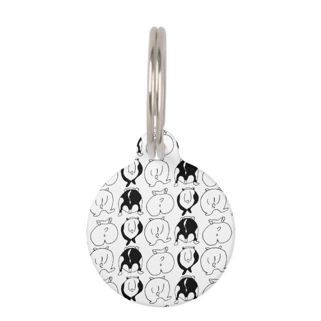 Hamster Hintern Pattern Haustiermarke (Vorderseite)