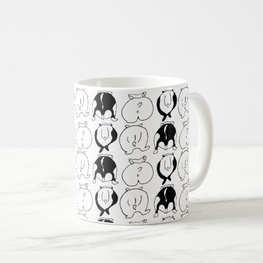 Hamster Hintern Pattern Kaffeetasse (VorderseiteRechts)