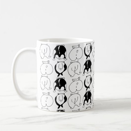 Hamster Hintern Pattern Kaffeetasse (Links)