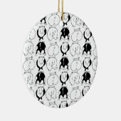 Hamster Hintern Pattern Keramik Ornament (Rechts)