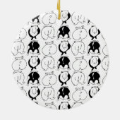 Hamster Hintern Pattern Keramik Ornament (Hinten)