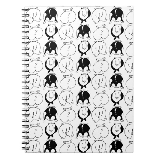Hamster Hintern Pattern Notizblock (Vorderseite)