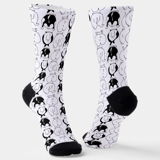 Hamster Hintern Pattern Socken (Gewinkelt)