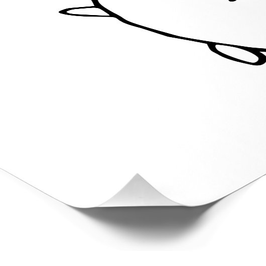 Hamster-Hintern Poster (Ecke)