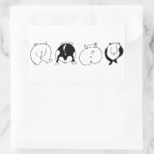 Hamster-Hintern Rechteckiger Aufkleber (Tasche)