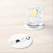 Hamster-Hintern Runder Pappuntersetzer (Vor Ort)