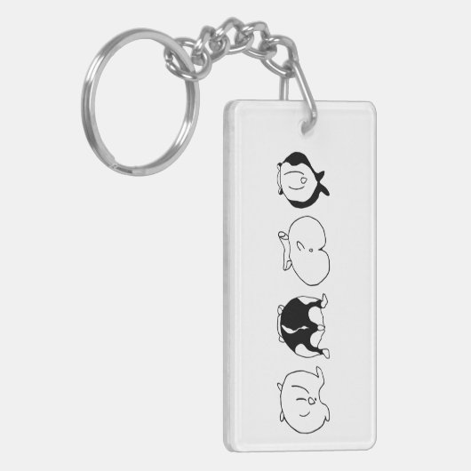 Hamster-Hintern Schlüsselanhänger (Vorderseite links)