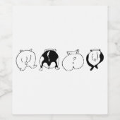 Hamster-Hintern Weinetikett (Einzelnes Label)