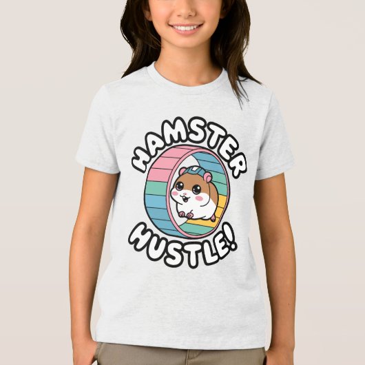 Hamster Hustle Niedlich Workout Tri-Blend Shirt (Vorderseite)